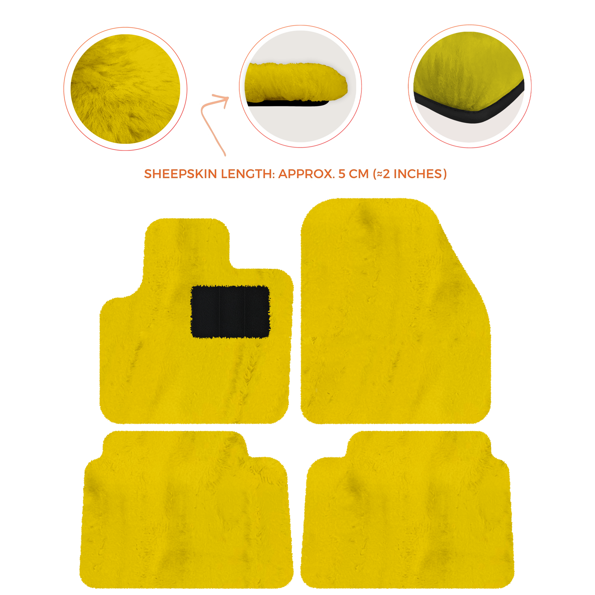 Luxury Sheepskin Floor Mats for Land Rover Discovery Sport (2015-2019)