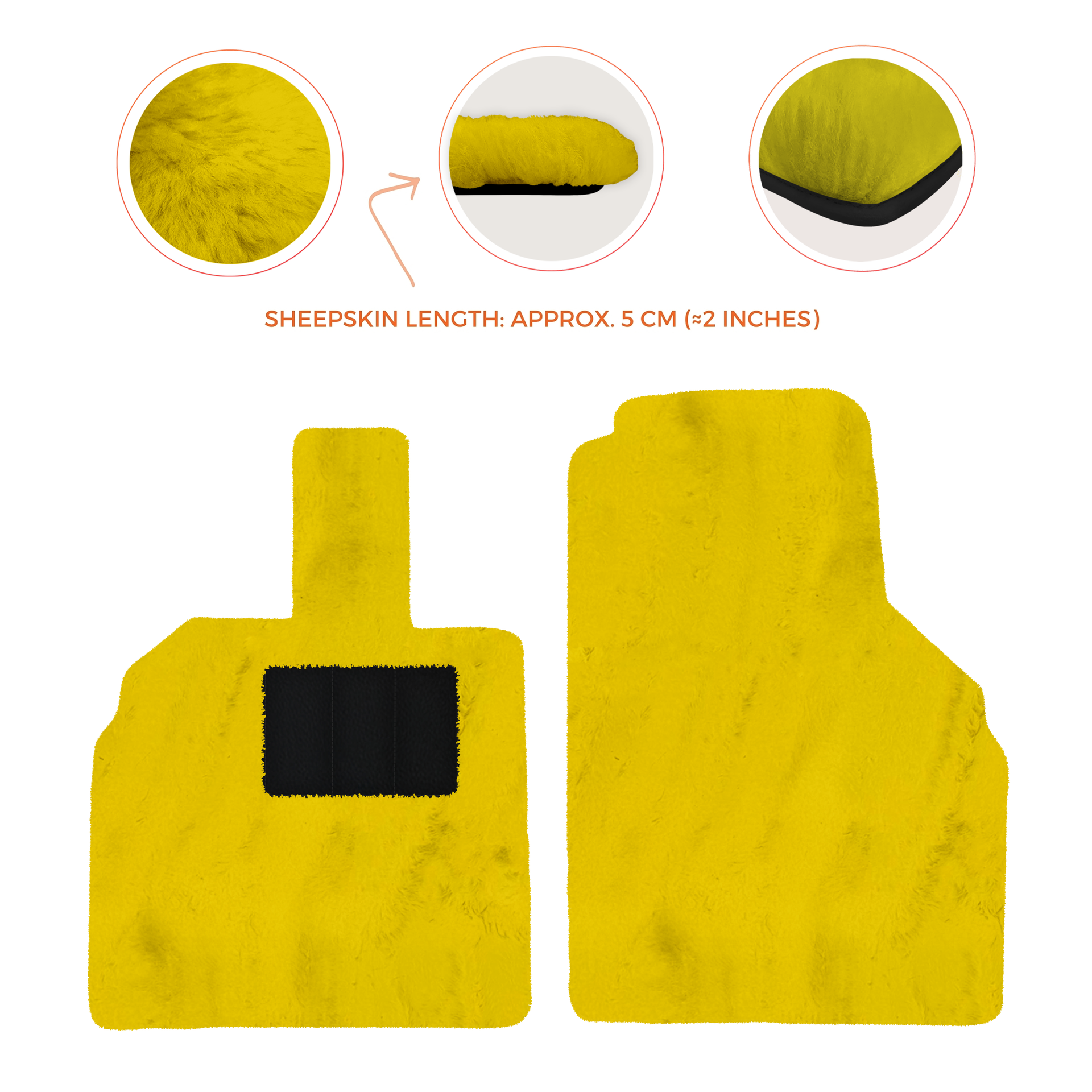 Premium Sheepskin Floor Mats for Lamborghini Aventador (2012-2022)