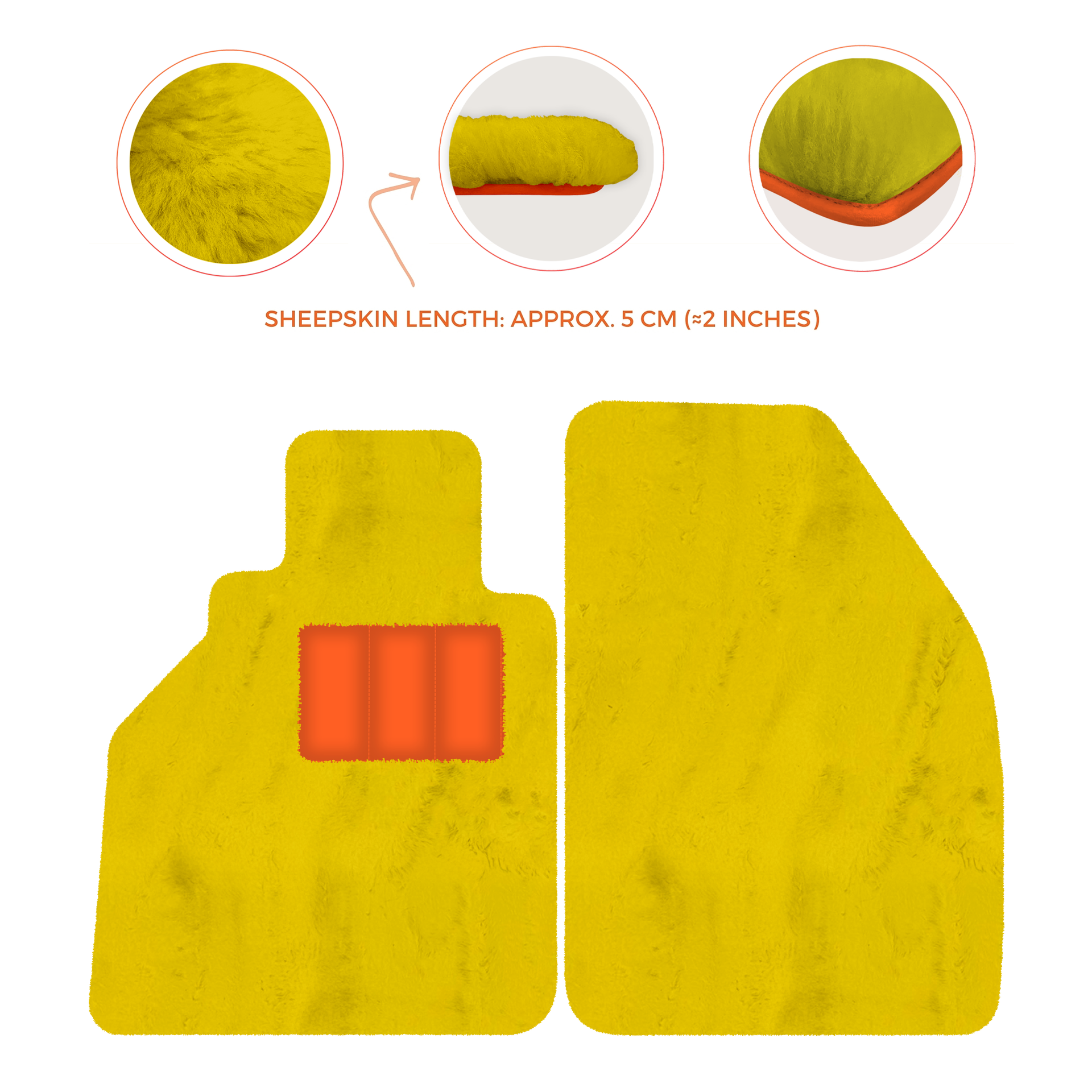 Premium Sheepskin Floor Mats for Porsche 986 Boxster (1996-2004)