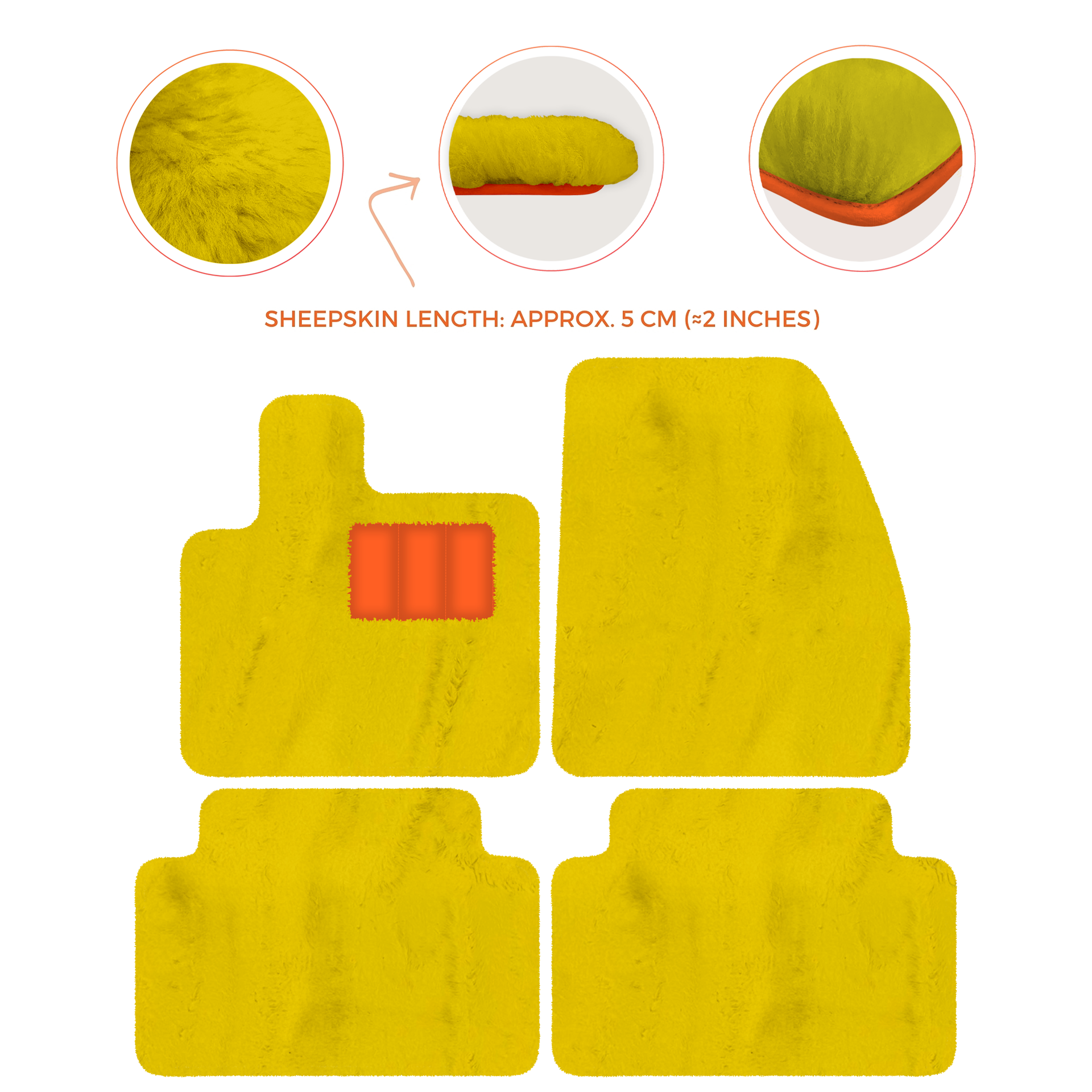 Premium Sheepskin Floor Mats for Range Rover Evoque (2016-2024)