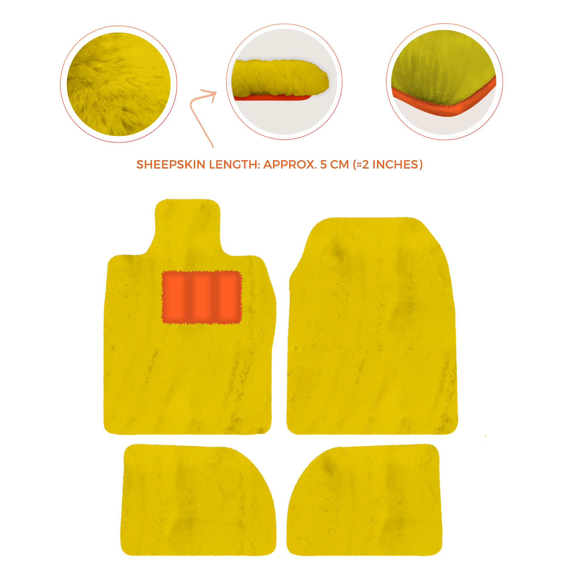 Premium Sheepskin Floor Mats for Porsche 924 (1976-1988)