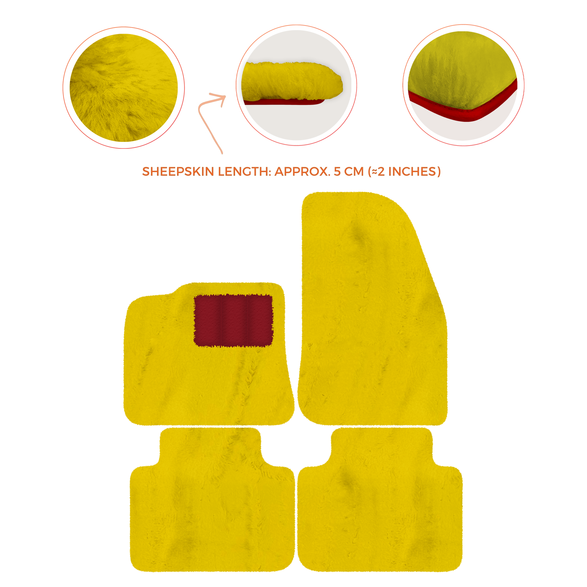 Premium Sheepskin Floor Mats for Porsche 987 Boxster (2005-2012)