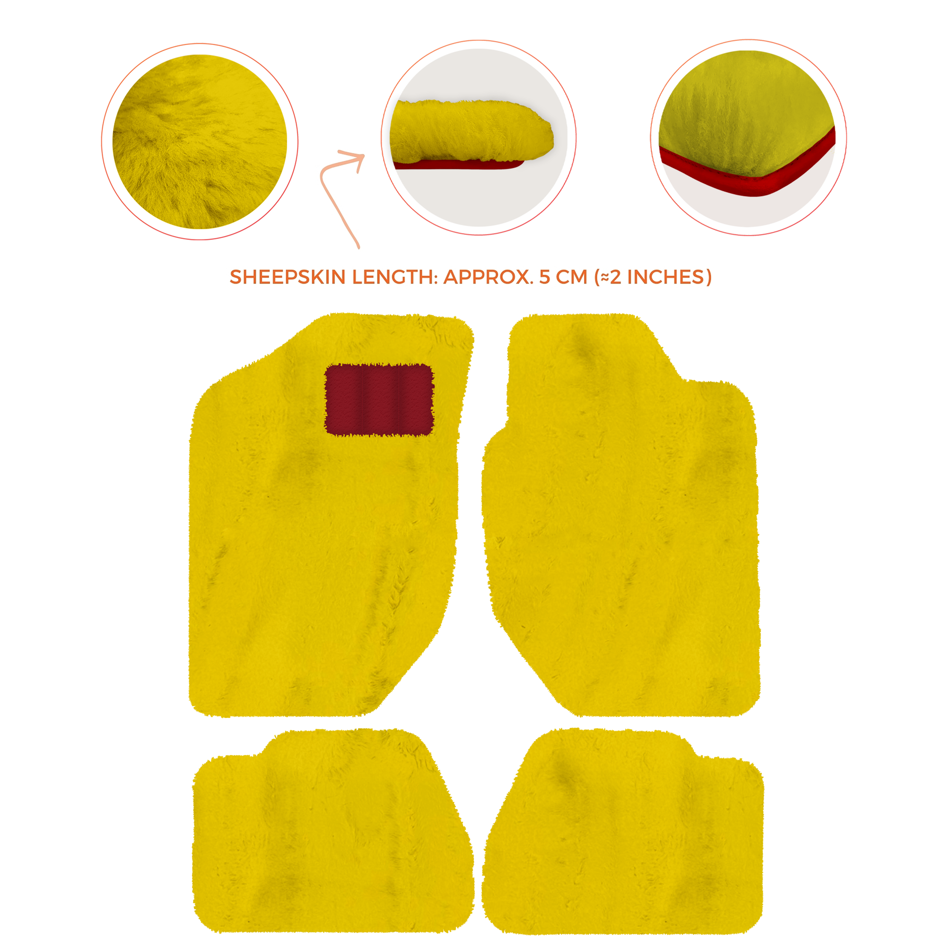 Luxury Sheepskin Floor Mats for Land Rover Discovery Sport (2015-2019)