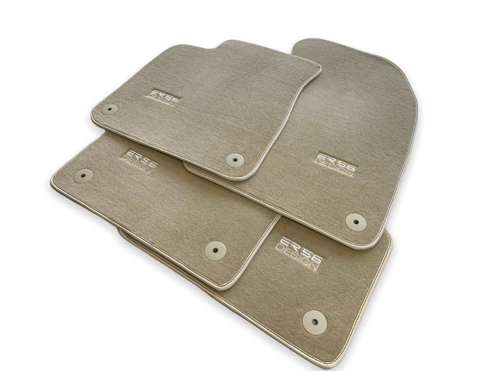 Beige Floor Mats for Audi A4 - B6 Convertible (2002-2006) | ER56 Design - AutoWin