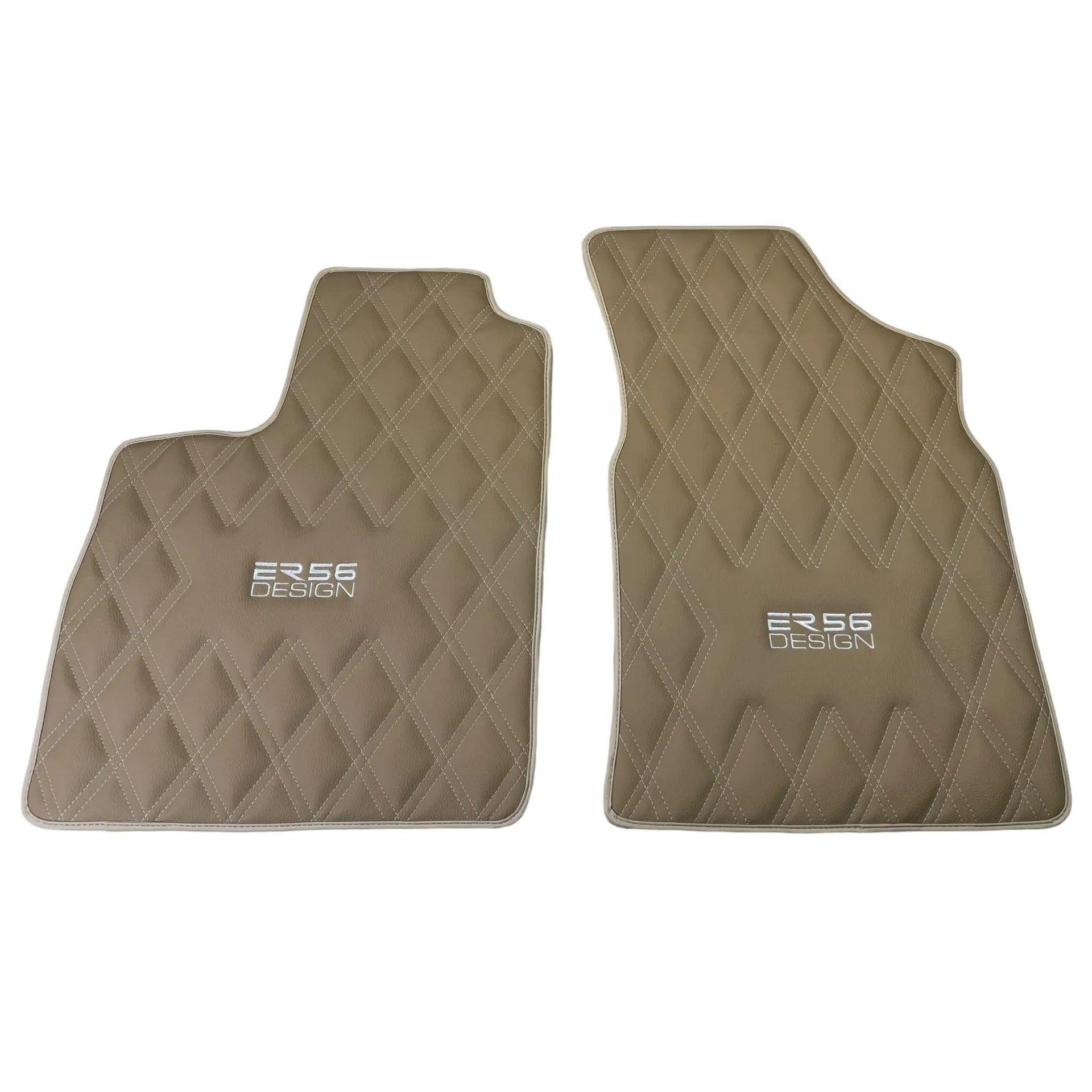 Beige Floor Mats for Bentley Continental GT (2003–2011) with Leather | ER56 Design - AutoWin