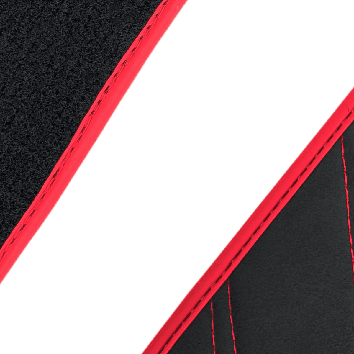 Black Alcantara Floor Mats for Ferrari F8 Spider (2019-2023) with Red Alcantara Accents