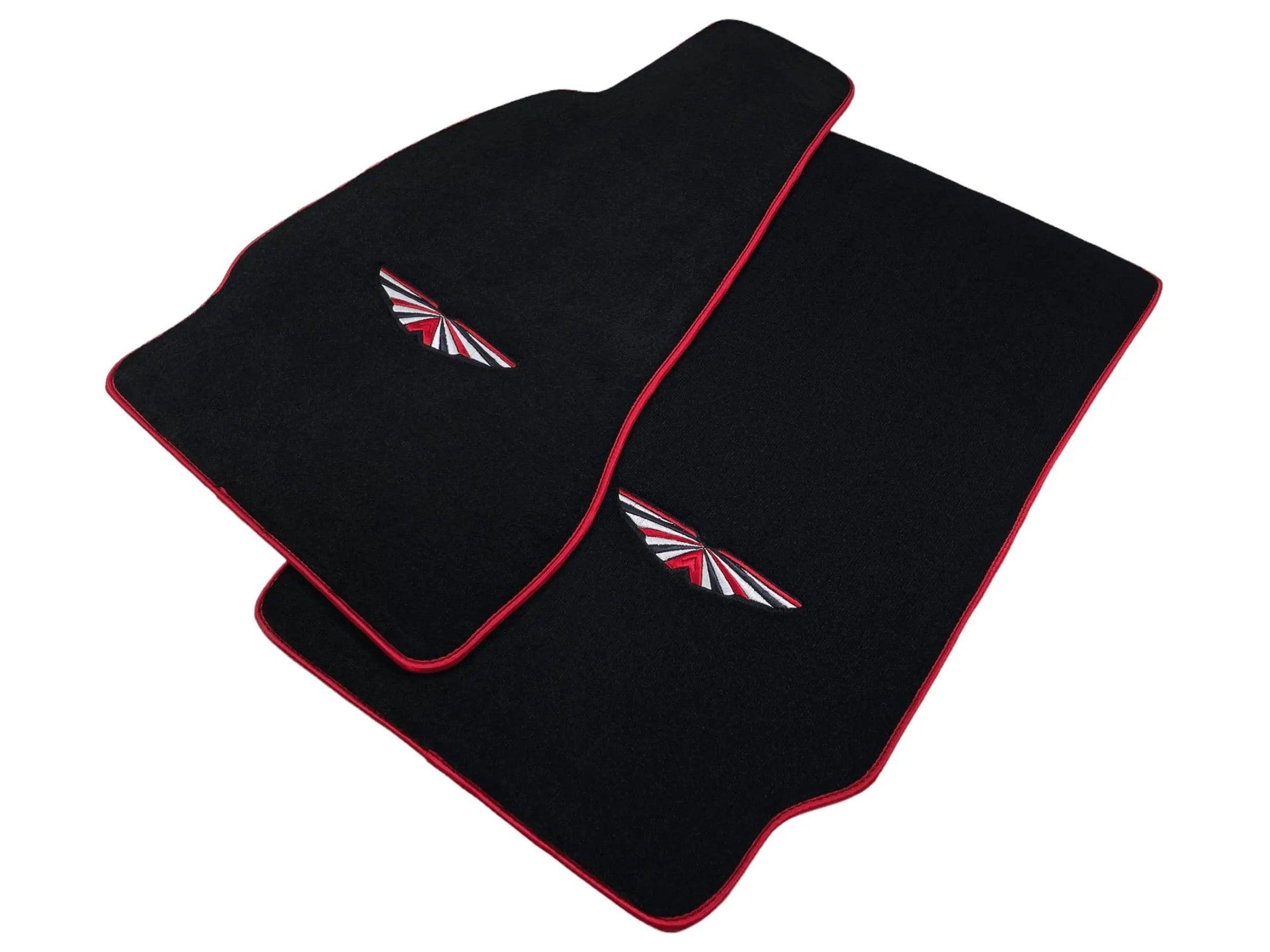 Black Floor Mats For Aston Martin Vanquish (2012–2018) Red Trim - AutoWin