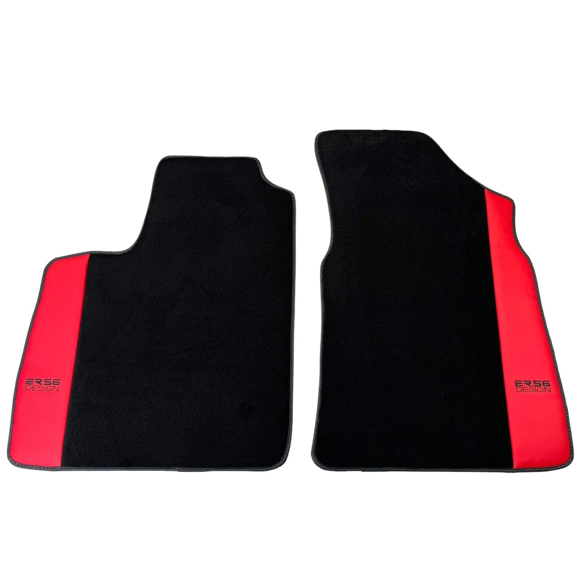 Black Floor Mats for Bentley Continental GT (2003–2011) with Red Leather | ER56 Design - AutoWin