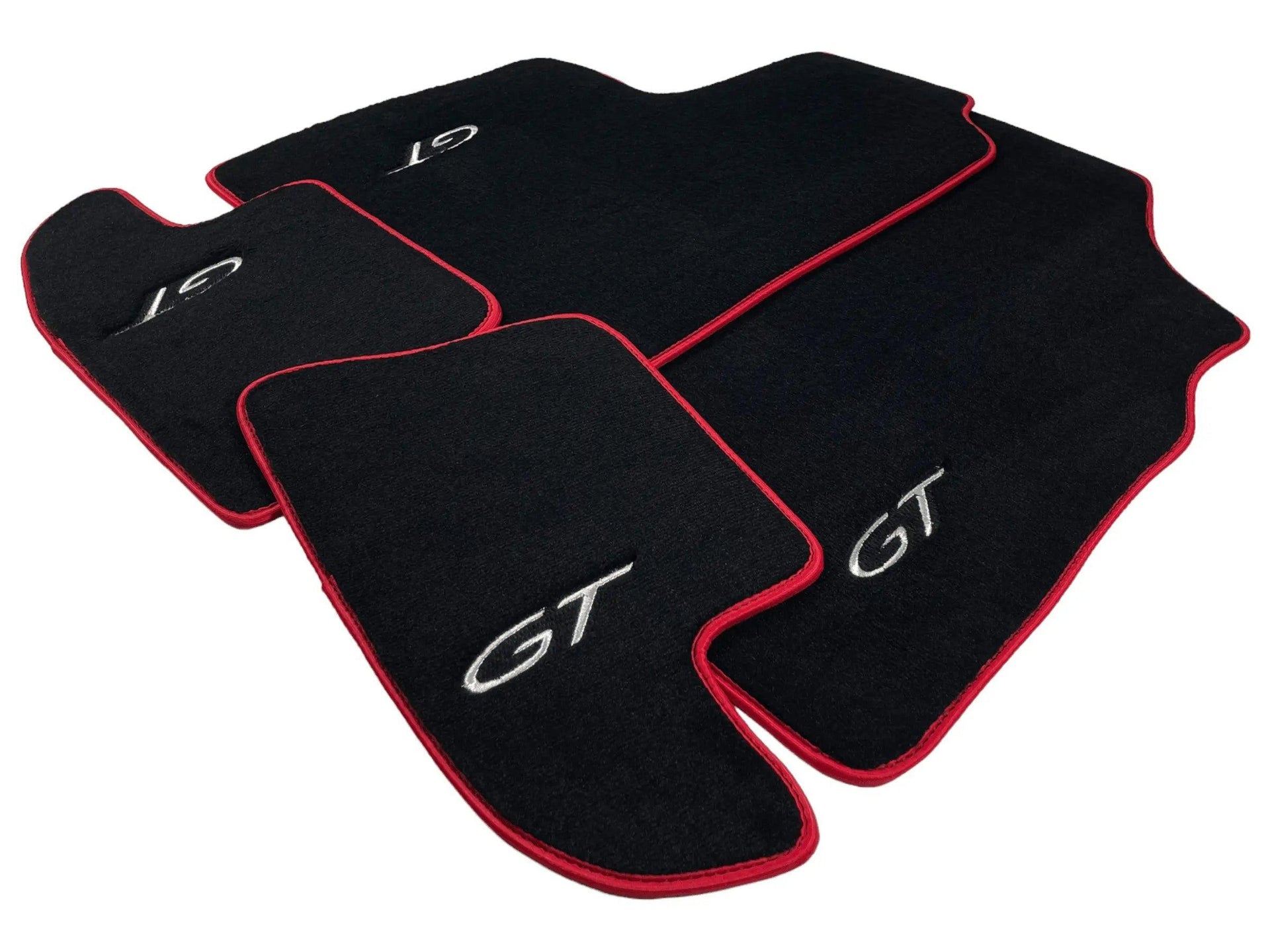 Black Floor Mats For Bentley Continental GT (2011–2018) With Red Trim - AutoWin