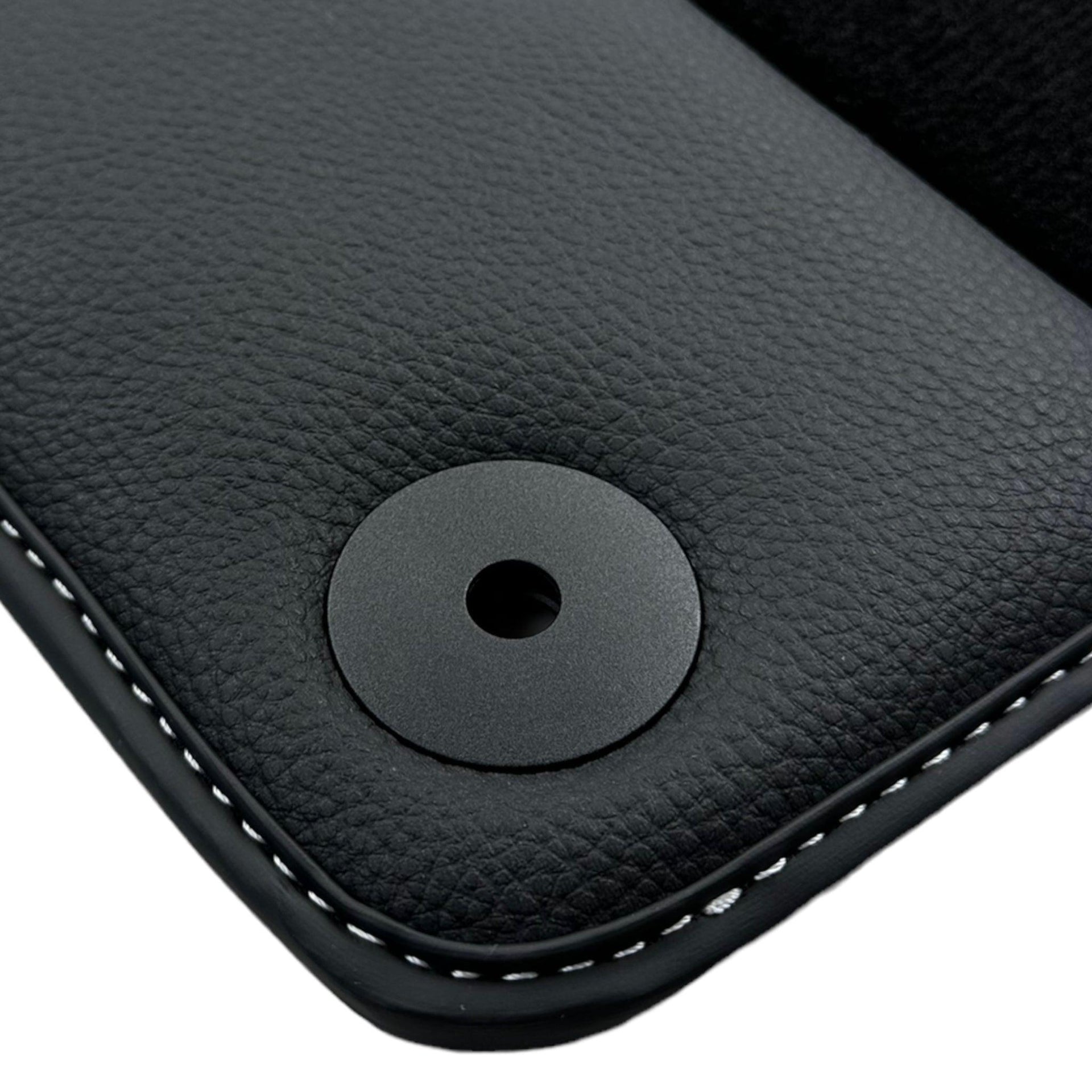 Black Floor Mats For Bentley Flying Spur (2005-2013) with Leather - AutoWin