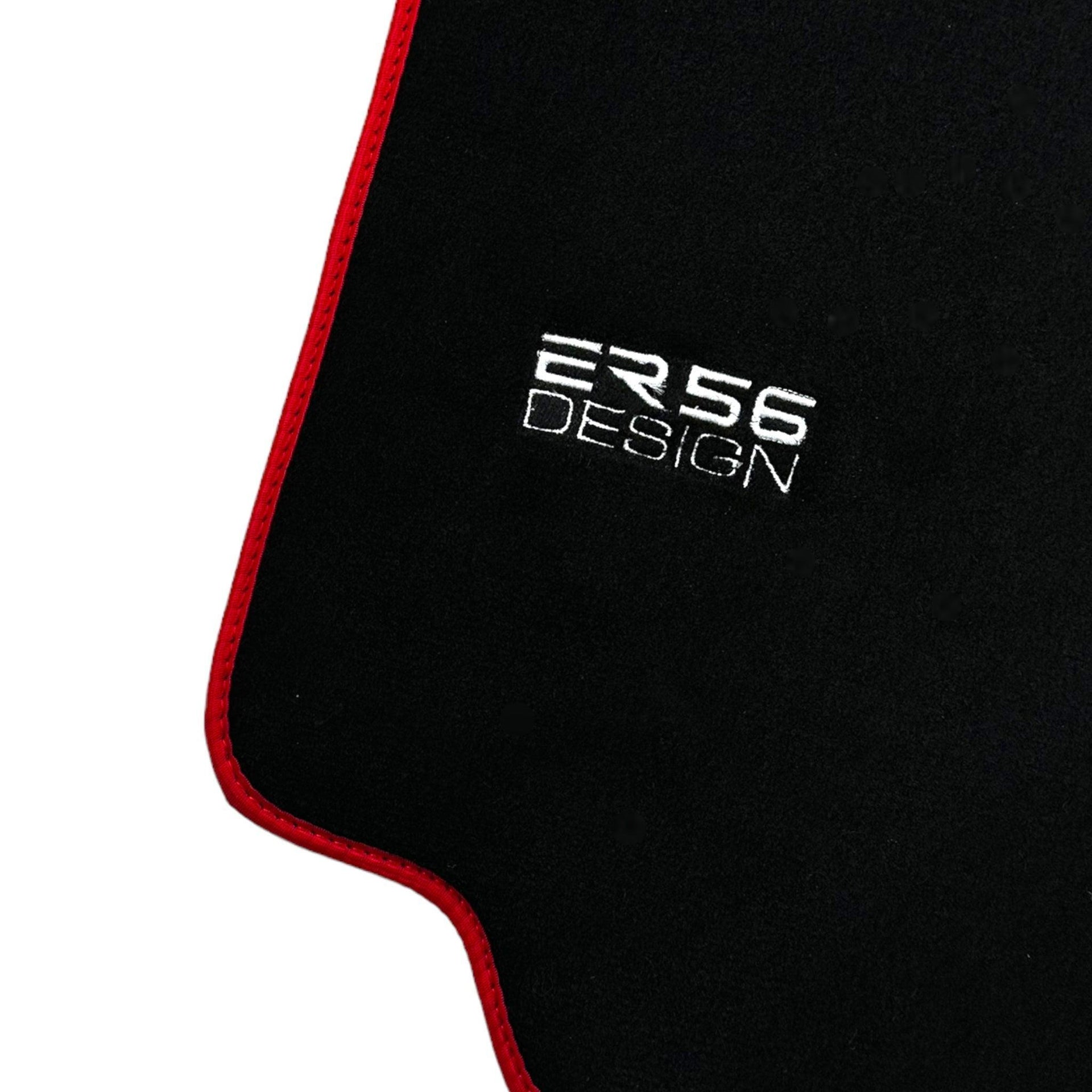 Black Floor Mats For BMW 8 Series E31 2-door Coupe (1989-1999) ER56 Design with Red Trim - AutoWin