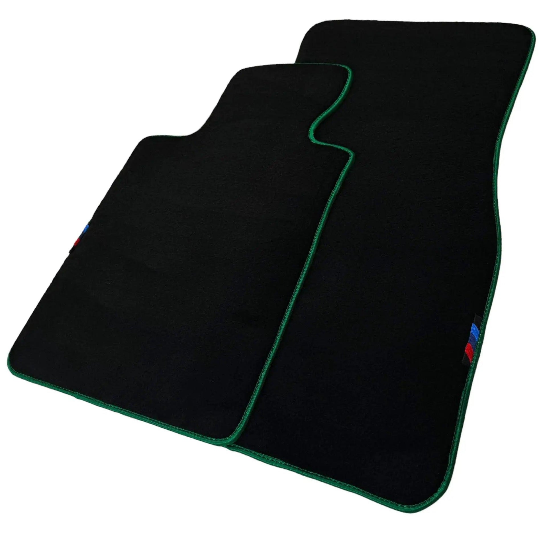 Black Floor Mats For BMW X5 Series E53 | Green Trim - AutoWin