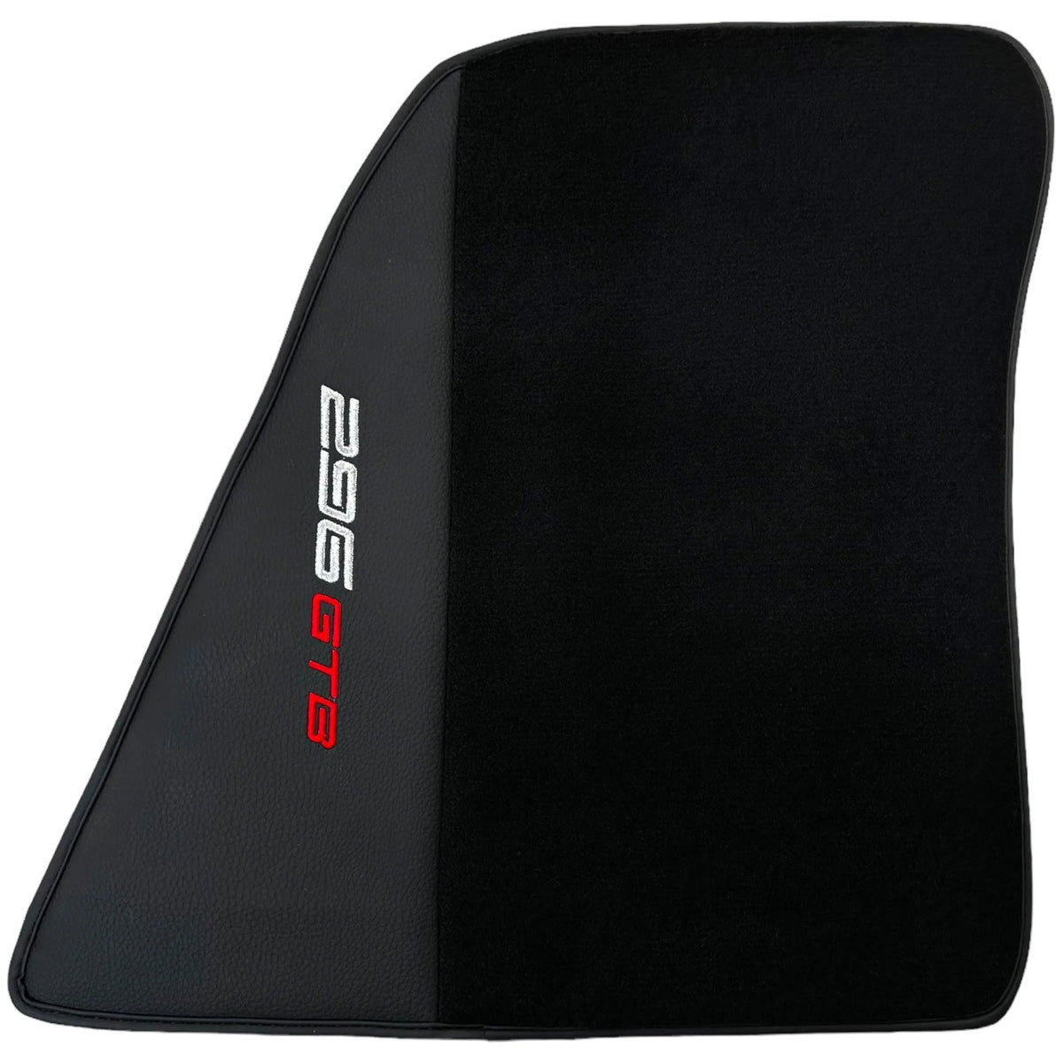 Black Floor Mats for Ferrari 296 GTB (2022-2027) with Leather - AutoWin