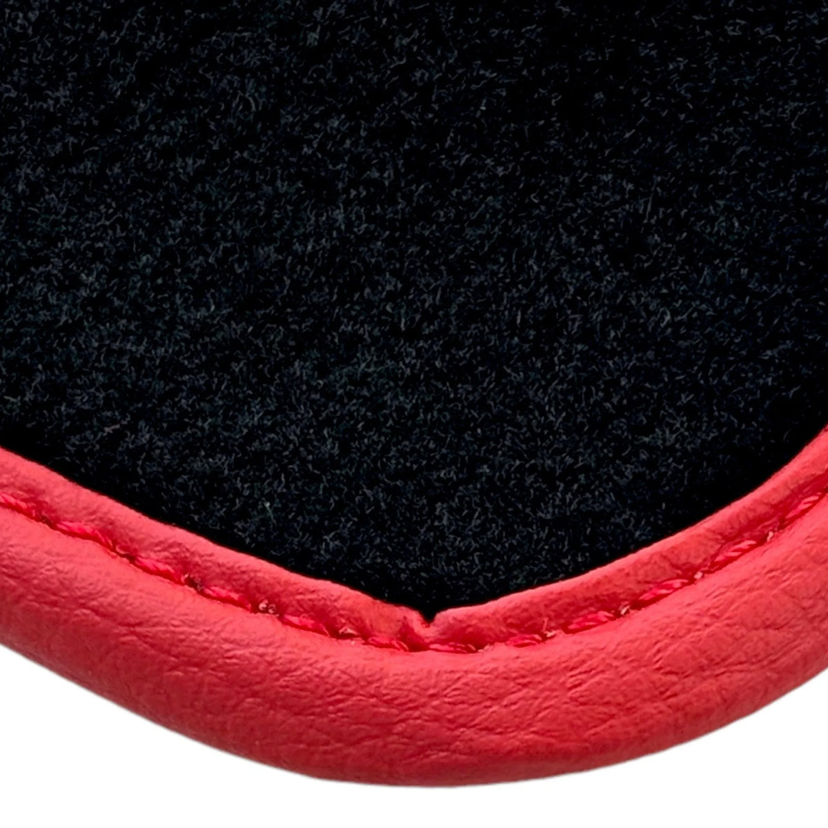 Black Floor Mats for Ferrari 296 GTS (2022-2027) with Carbon Fiber | Red Trim - AutoWin