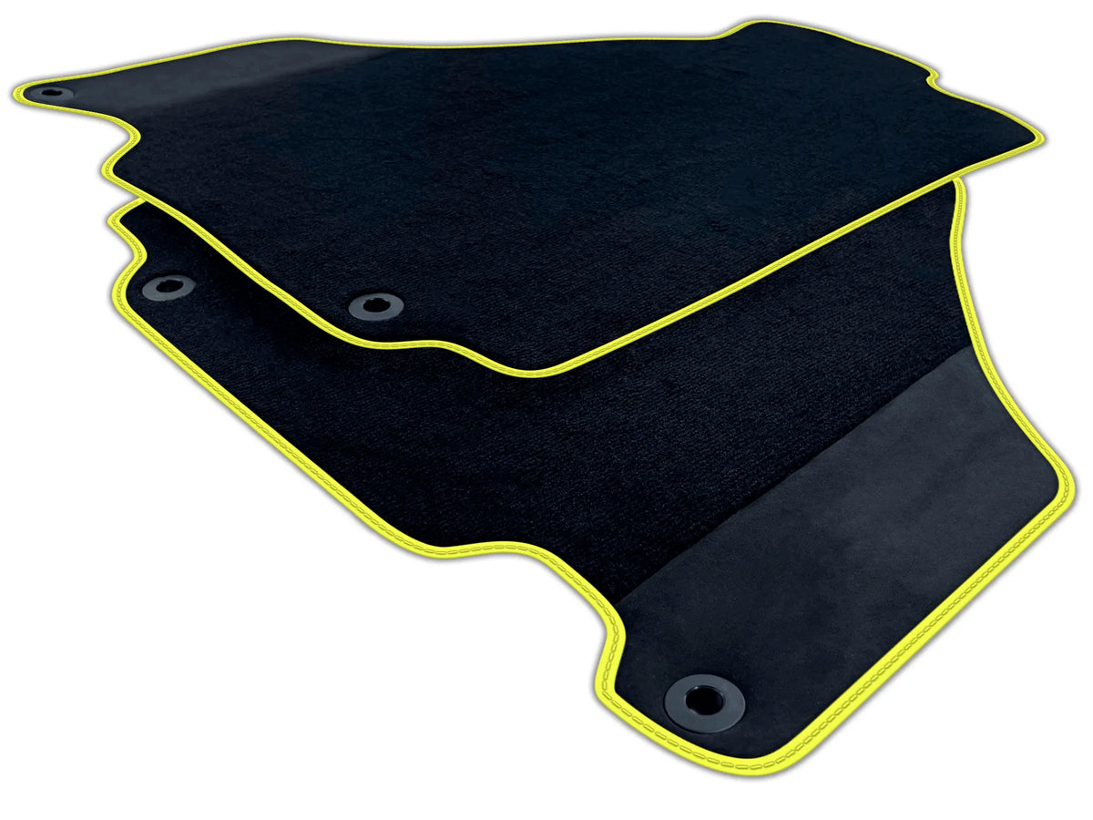 Black Floor Mats for Ferrari 360 (1999-2005) with Alcantara Leather | Various Trim Colors