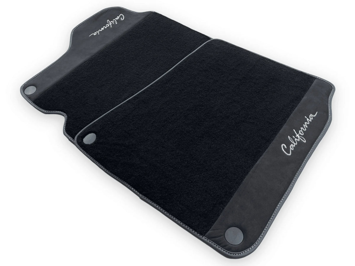 Black Floor Mats For Ferrari California 2008-2014 With Alcantara - AutoWin