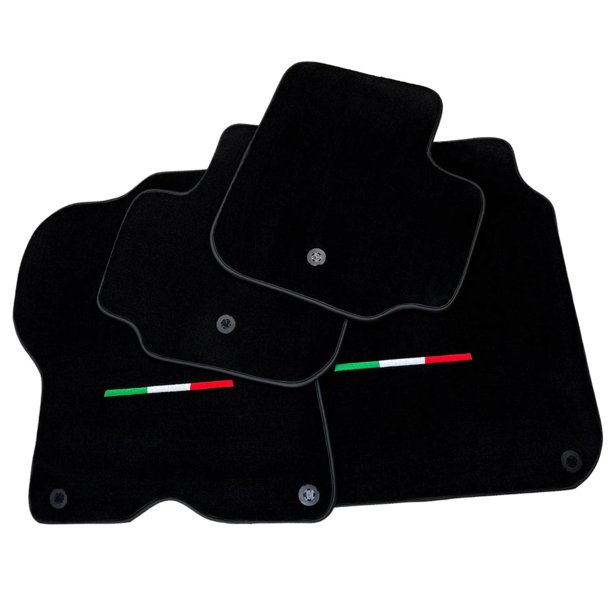 Black Floor Mats For Ferrari GTC4 Lusso (2016-2023) Italian Edition - AutoWin