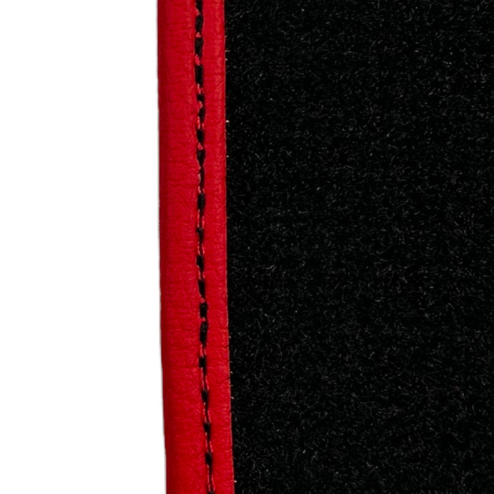 Black Floor Mats For Ferrari GTC4 Lusso (2016-2023) Italian Edition with Red Trim - AutoWin