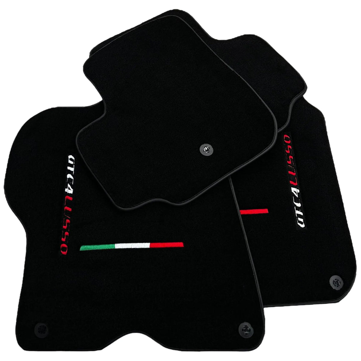Black Floor Mats For Ferrari GTC4 Lusso (2016-2023) Italian Edition - AutoWin