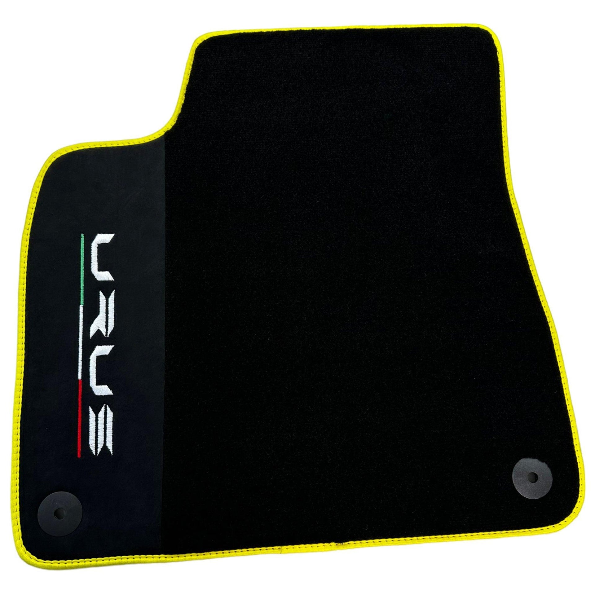 Black Floor Mats For Lamborghini Urus With Alcantara Leather - AutoWin