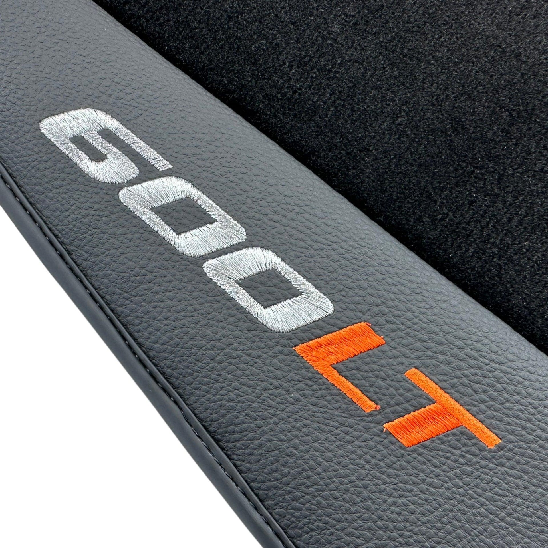 Black Floor Mats for McLaren 600 LT (2018-2020) With Leather - AutoWin