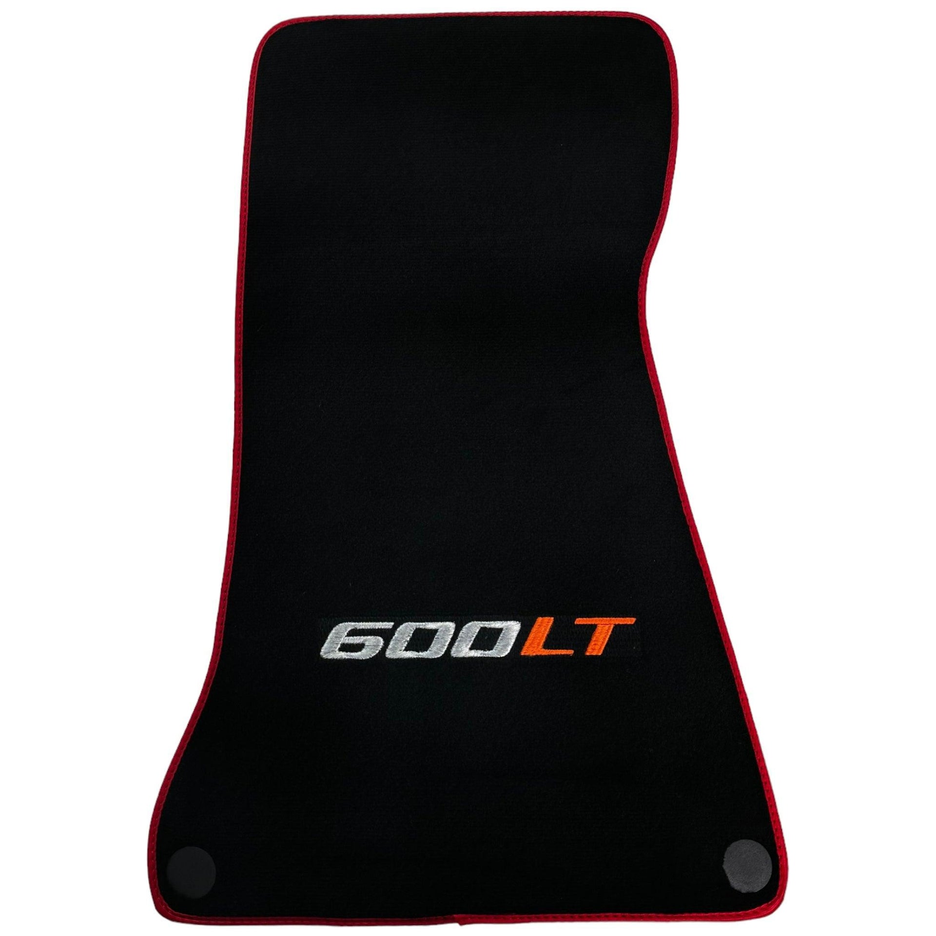 Black Floor Mats for McLaren 600 LT (2018-2020) With Red Trim - AutoWin