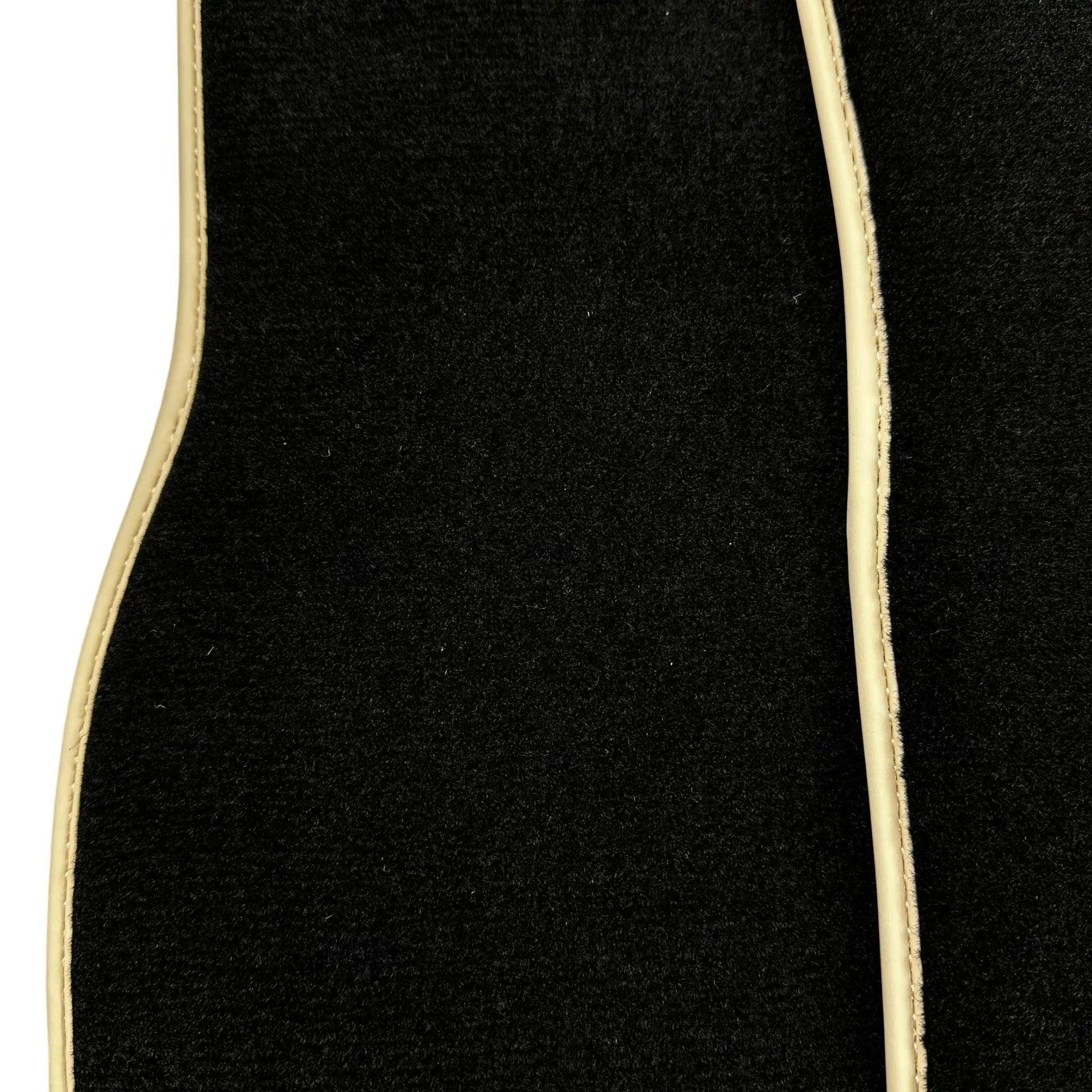Black Floor Mats For Mercedes-Benz SLK-Class R172 (2011-2023) Beige Trim - AutoWin