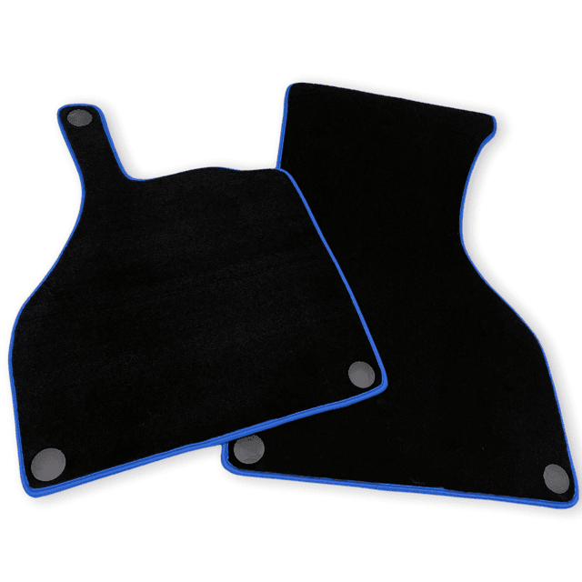 Black Floor Mats For Mercedes-Benz SLS-Class AMG (2009-2014) Blue Trim - AutoWin