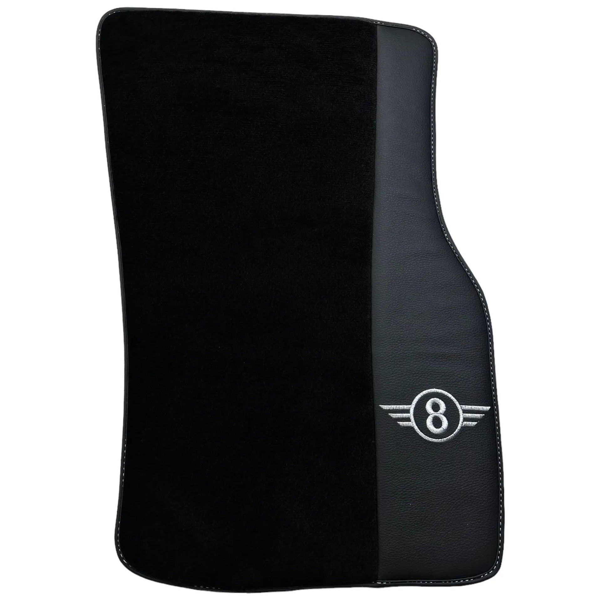 Black Floor Mats for Mini Cooper F56 (2013-2022) with Leather - AutoWin