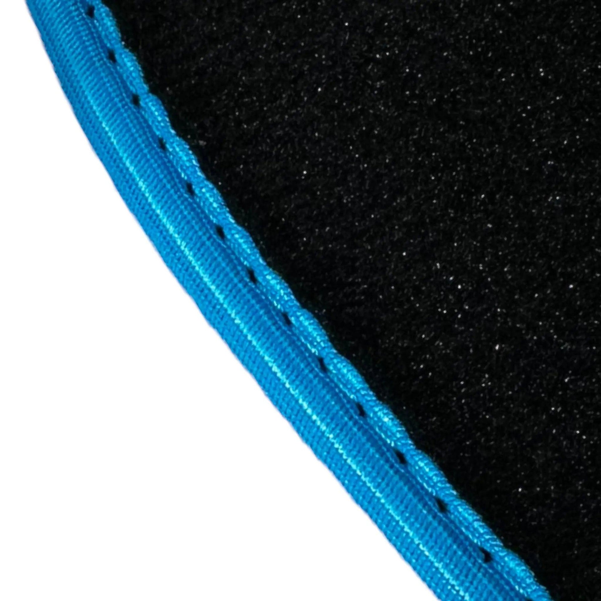 Black Floor Mats for Porsche 911 - 992 (2019-2024) with Blue Trim - AutoWin