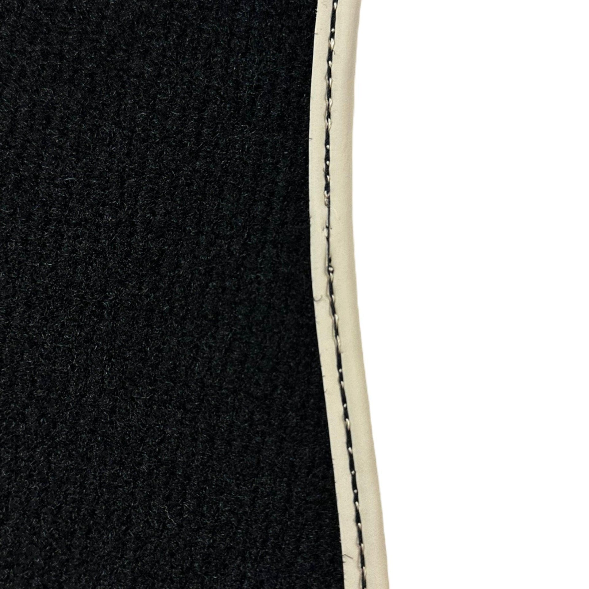 Black Floor Mats For Toyota Land Cruiser 90 (1997-2003) | Beige Trim - AutoWin