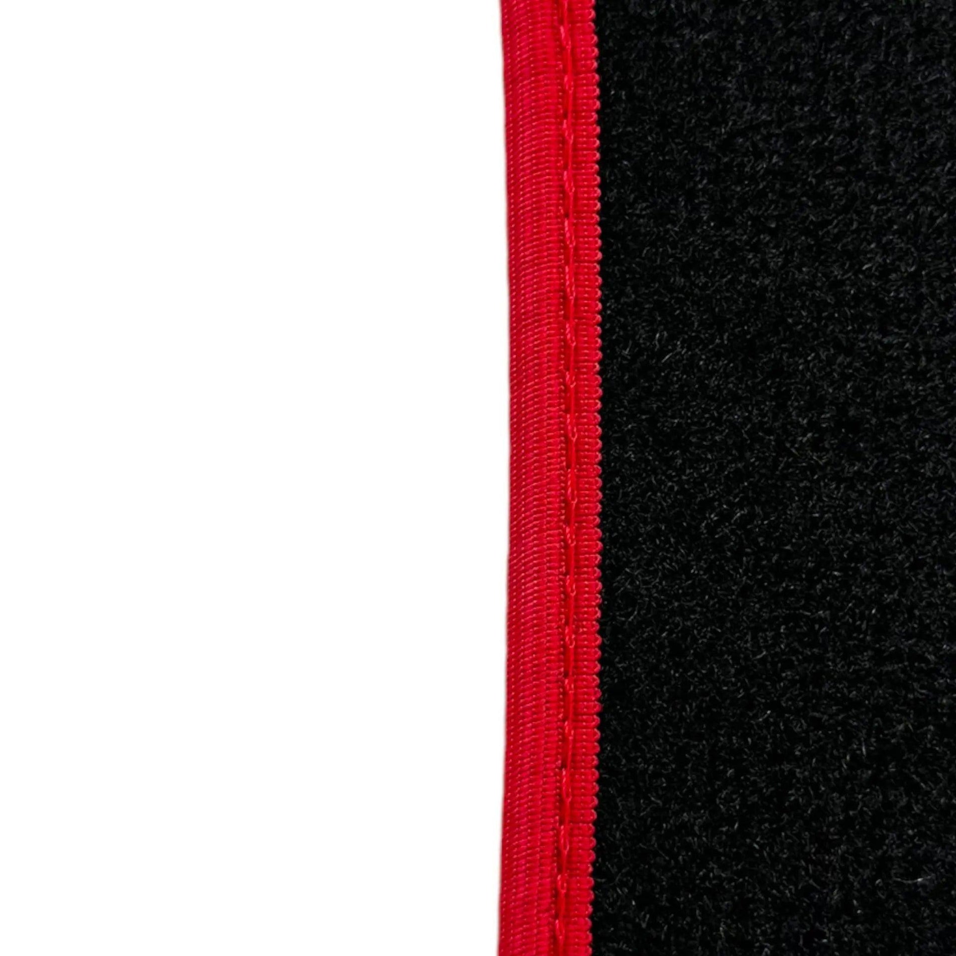 Black Floor Mats for Toyota Prius (2009-2012) with Red Trim - AutoWin