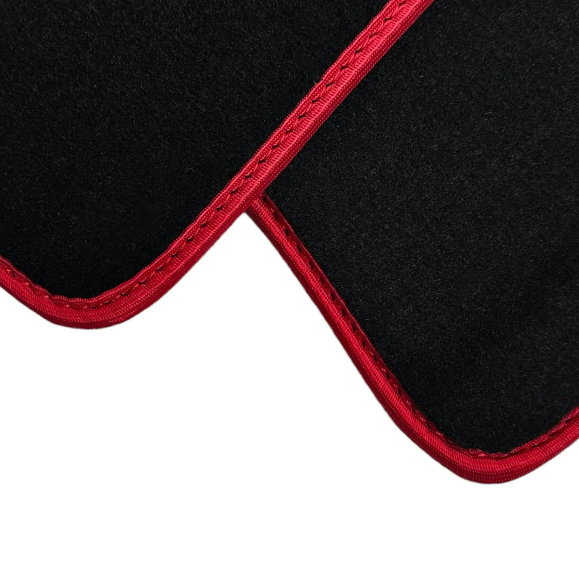 Black Floor Mats for Toyota Prius (2016-2021) ER56 Design with Red Trim - AutoWin