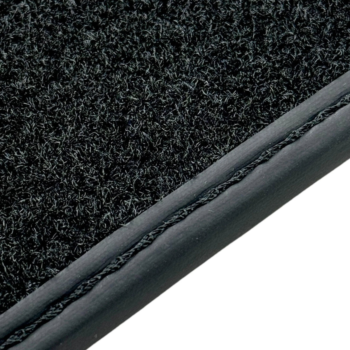 Black Leather Floor Mats for Rolls Royce Ghost Series II (2021-2024) ER56 Design - AutoWin