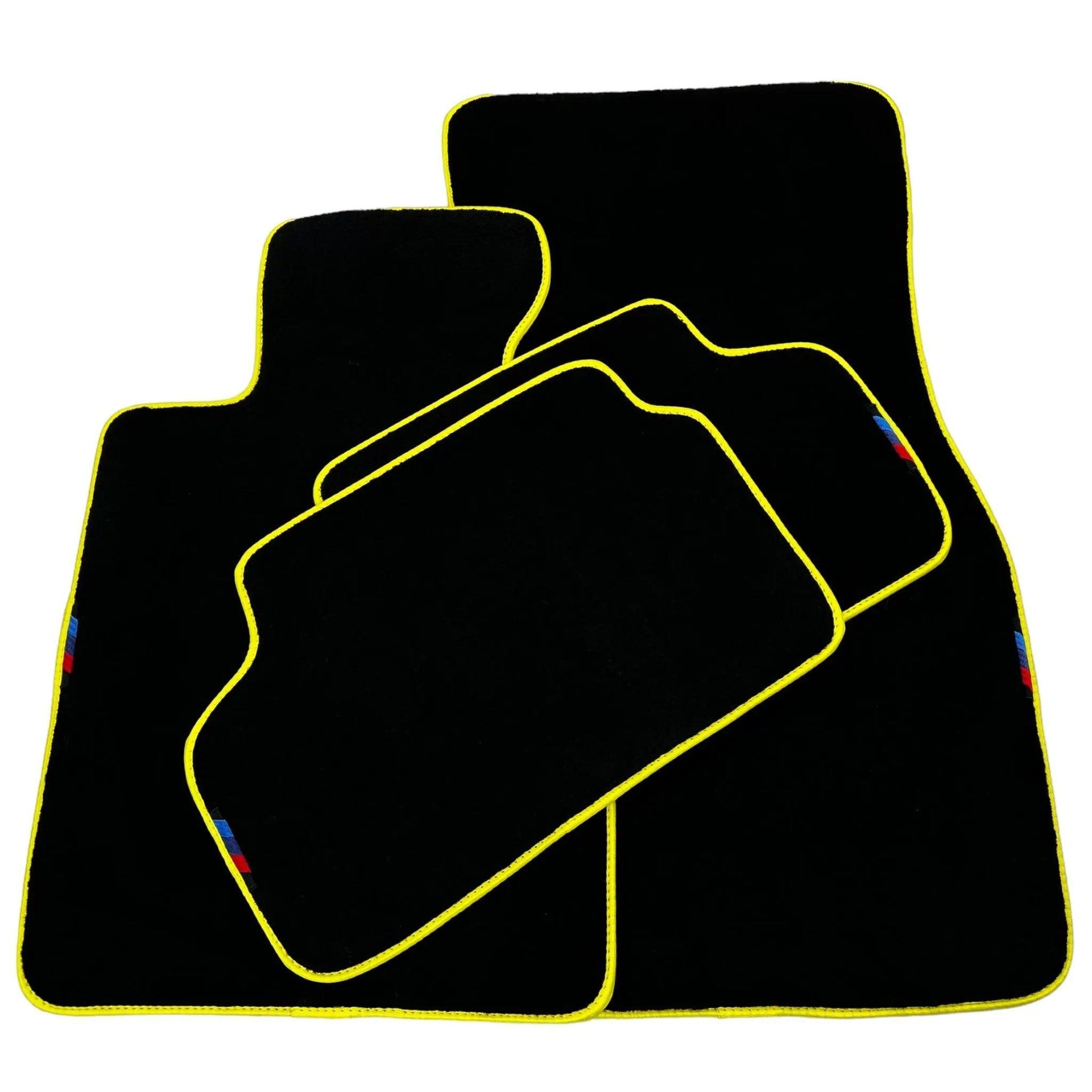 Black Mats For BMW X3 - E83 SUV | Yellow Trim - AutoWin