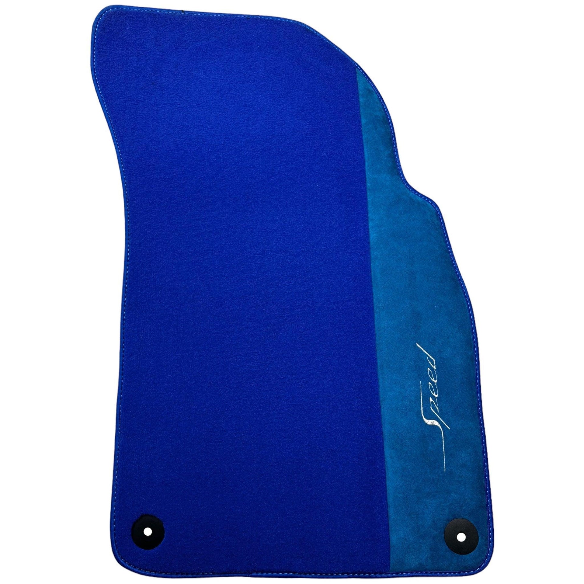 Blue Floor Mats For Bentley Flying Spur (2005-2013) with Alcantara Leather - AutoWin