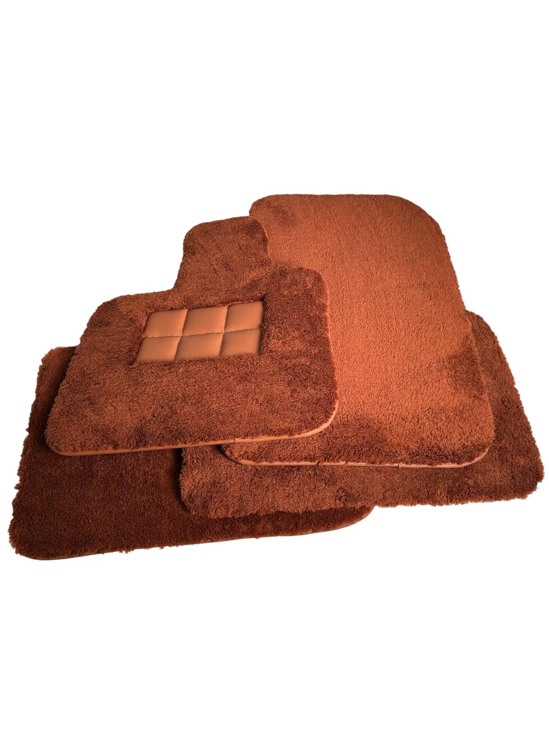 Brown Sheepskin Floor Mats For Bentley Flying Spur (2005-2013) Er56 Design Brand - AutoWin