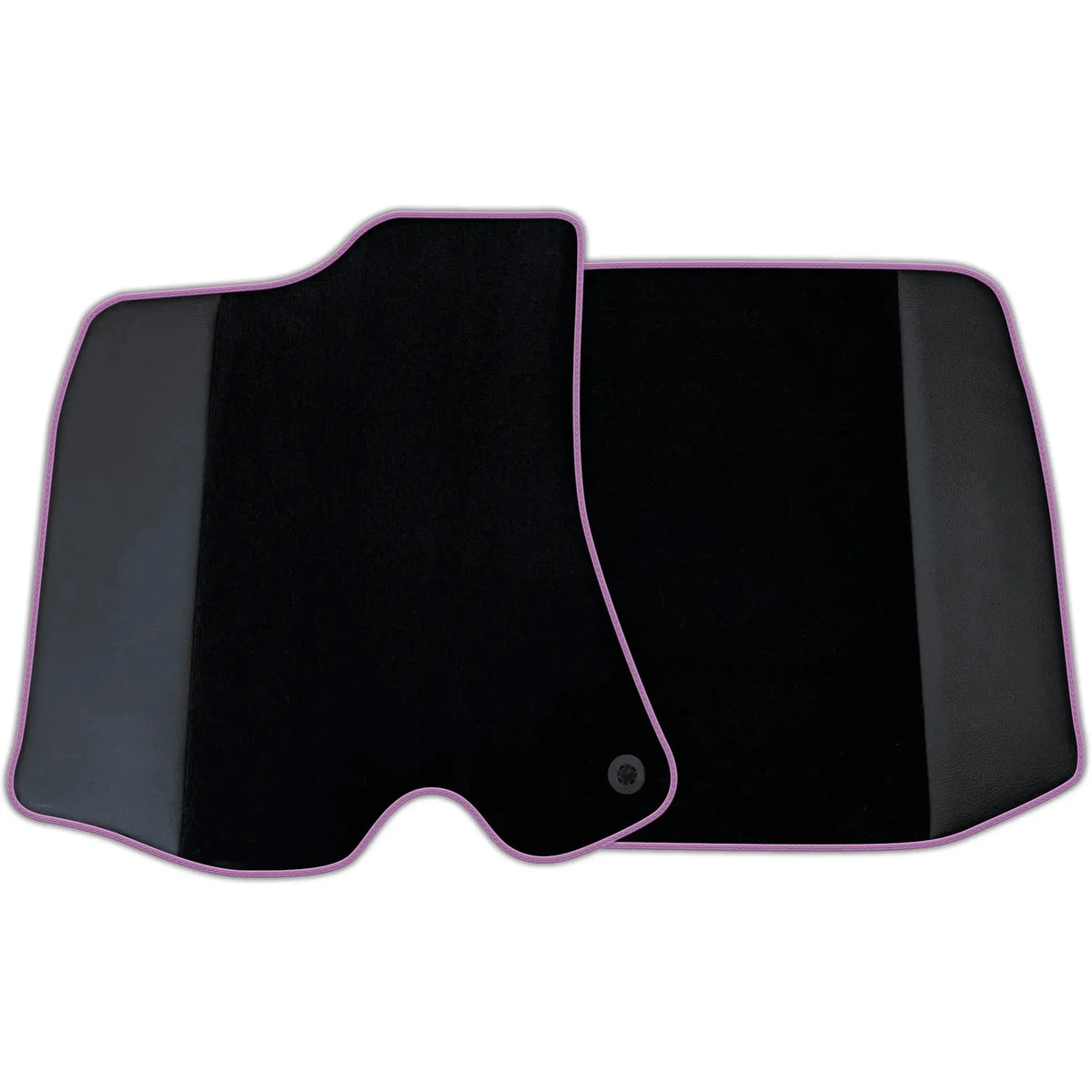 Custom Black Floor Mats for Ferrari Roma (2021-2027) with Leather -