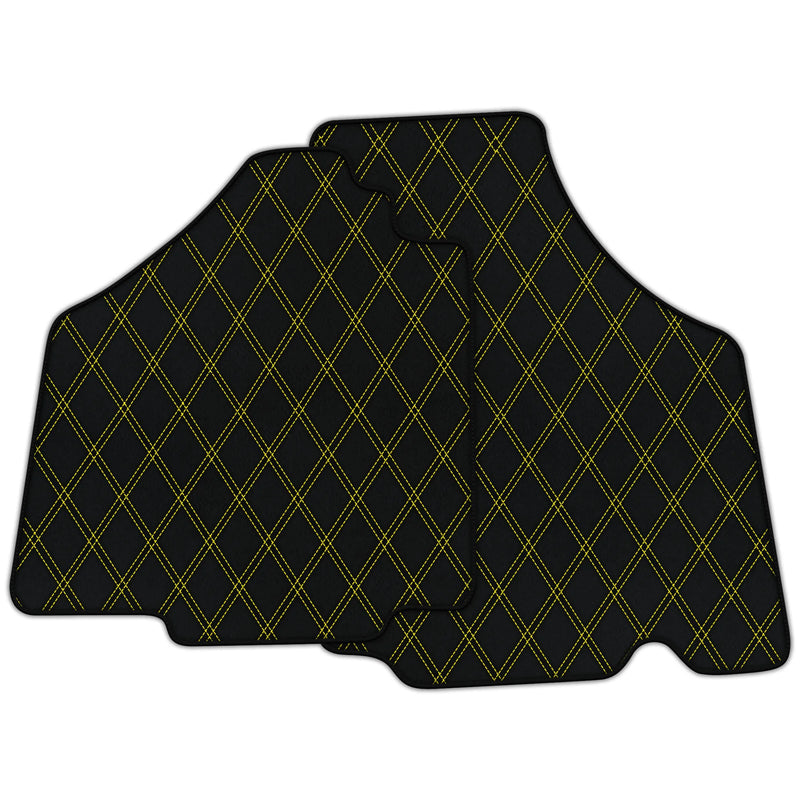 Anpassbare Lederfußmatten mit Doppelrautenmuster für Lamborghini Murcielago (2001-2010)