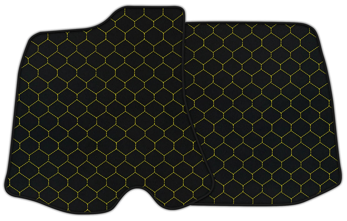 Tapis de sol en cuir personnalisables avec motif hexagonal pour Ferrari Roma (2021-2027)