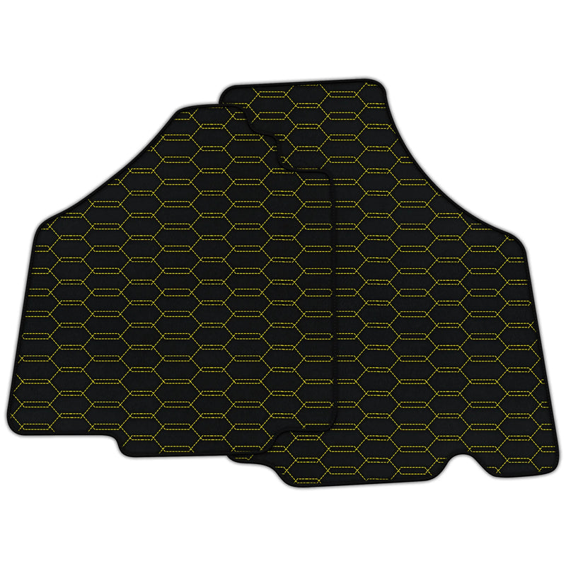 Anpassbare Lederfußmatten mit verflochtenem Sechseckmuster für Lamborghini Murcielago (2001-2010)