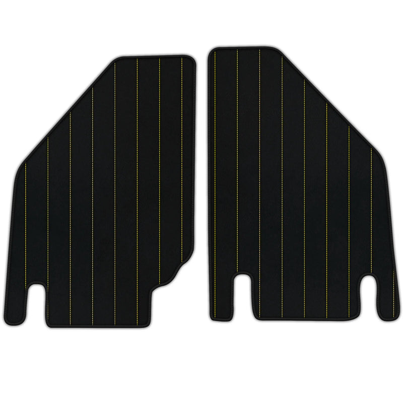 Alfombrillas de coche de cuero personalizables con patrón de líneas para Lamborghini Countach (1974–1990)