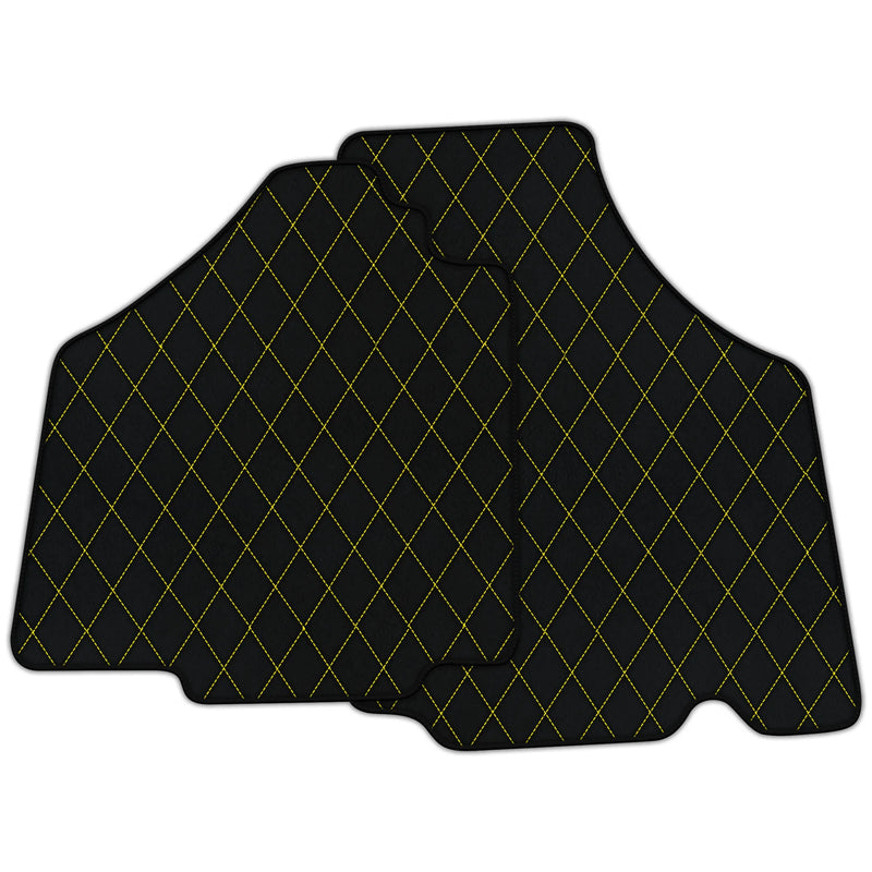 Customizable Leather Floor Mats with Single Diamond Pattern for Lamborghini Murcielago (2001-2010)