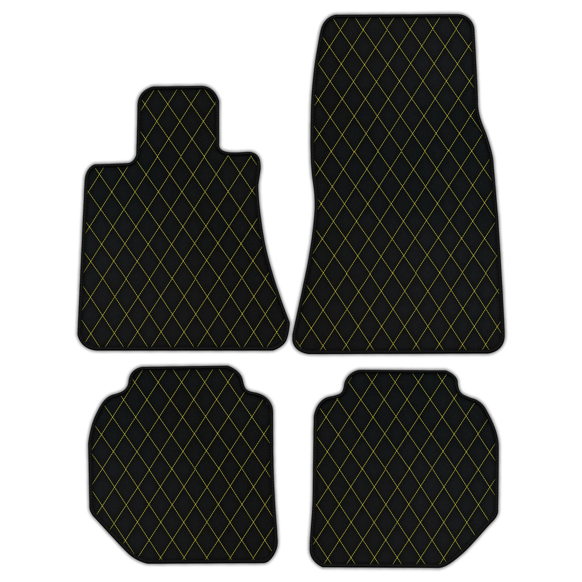 Customizable Leather Floor Mats with Single Diamond Pattern for Rolls Royce Ghost Series II (2021–2024)