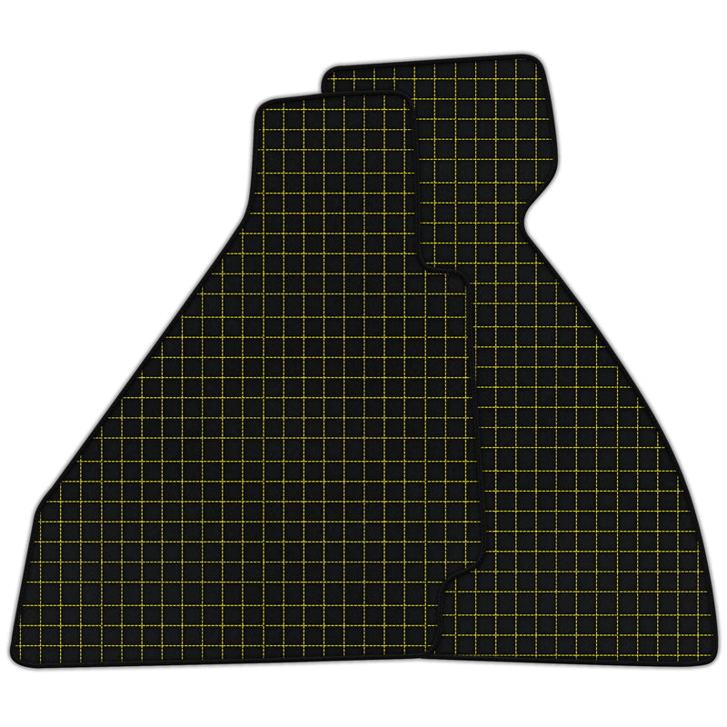 Tapis de sol en cuir sur mesure avec motif carré pour