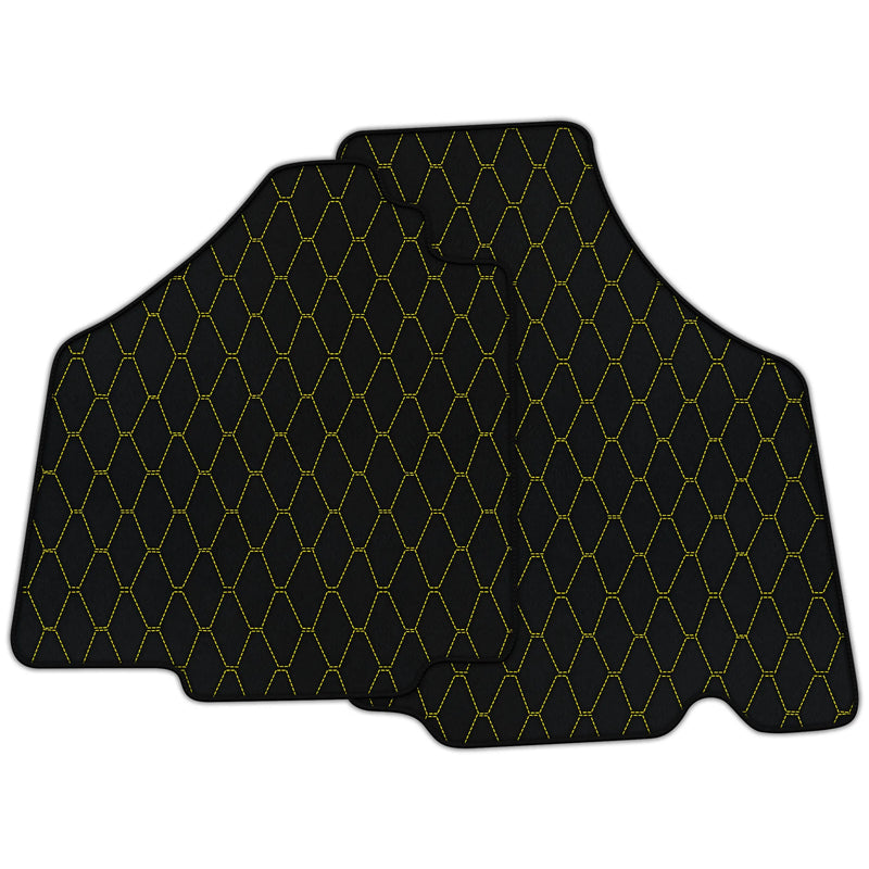 Alfombrillas de cuero personalizables con patrón hexagonal vertical para Lamborghini Murcielago (2001-2010)
