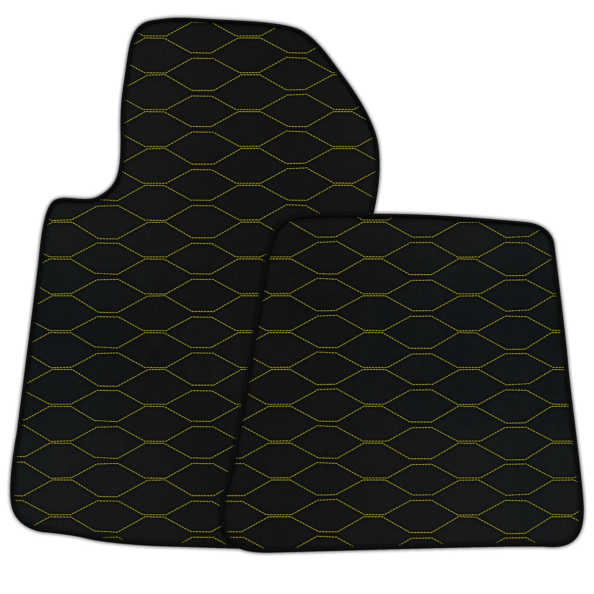 Customizable Leather Floor Mats with Viper Hex Pattern for Ferrari 599 Coupe (2006-2012)