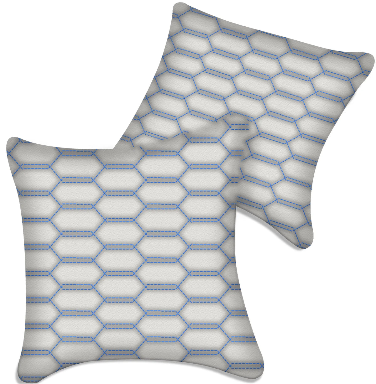 Customizable White Leather Pillows Set of 2 for All Vehicles