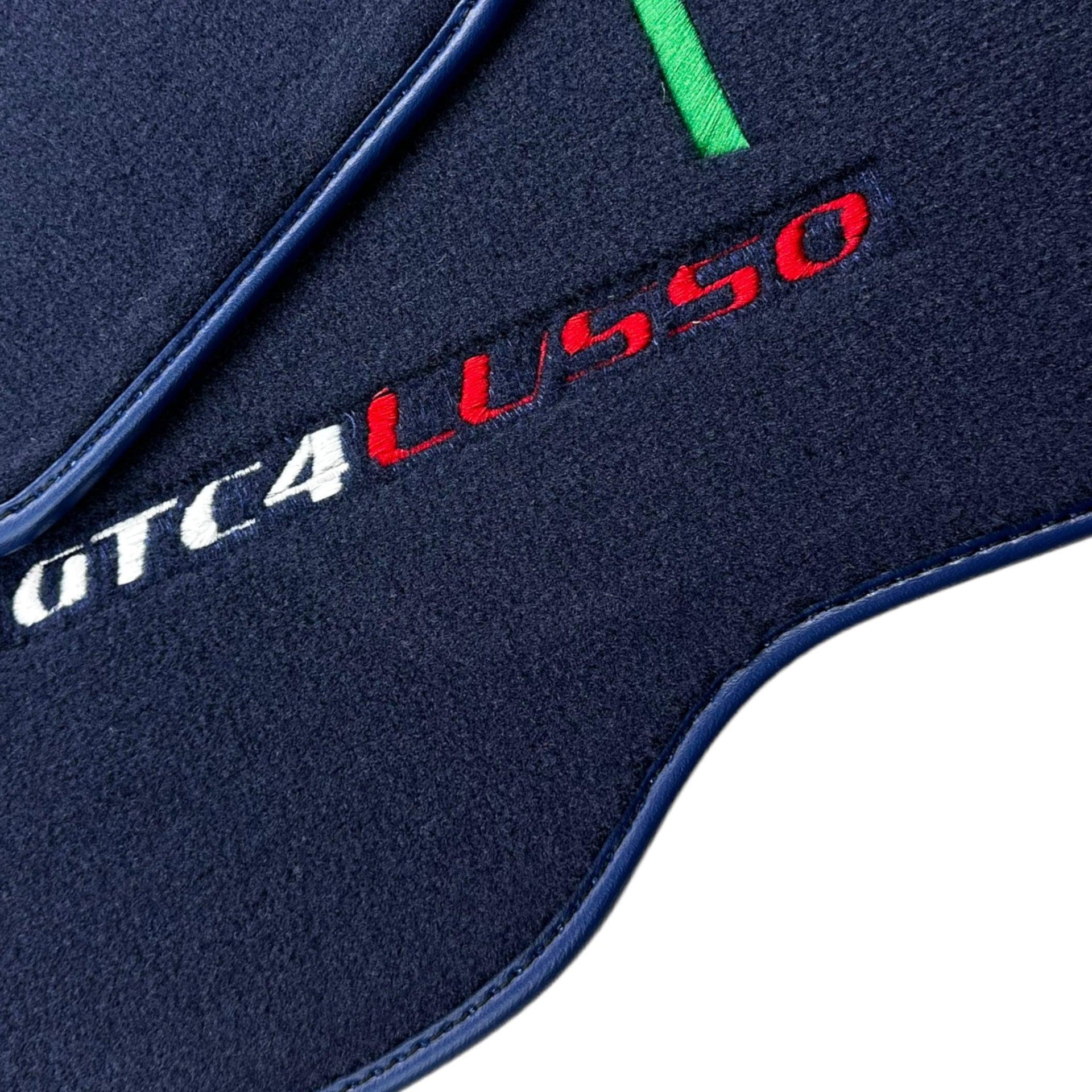 Dark Blue Floor Mats For Ferrari GTC4 Lusso (2016-2023) Italian Edition - AutoWin