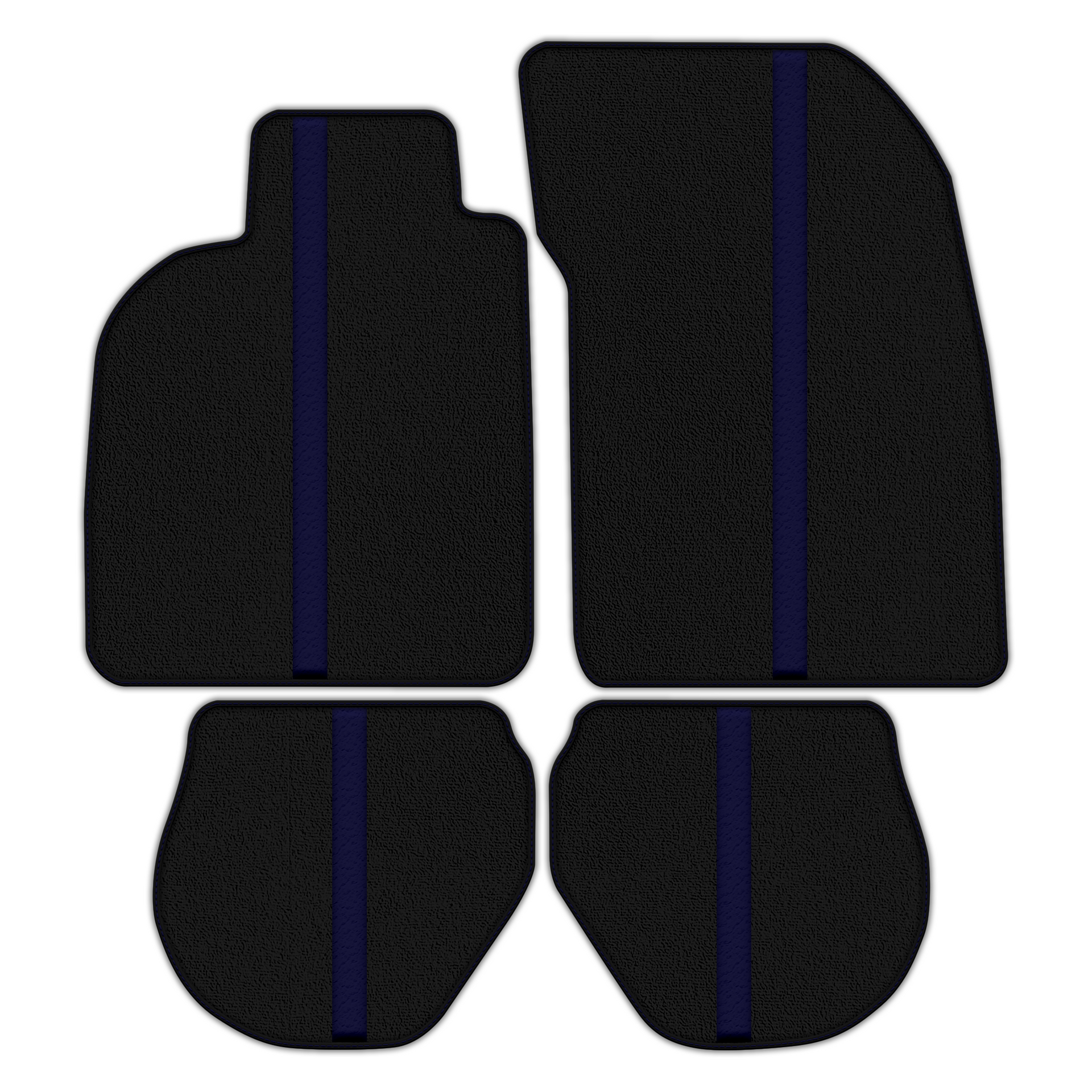 Black Floor Mats with Leather Line for Porsche 911 - 993 (1994-1998) - Various Colors